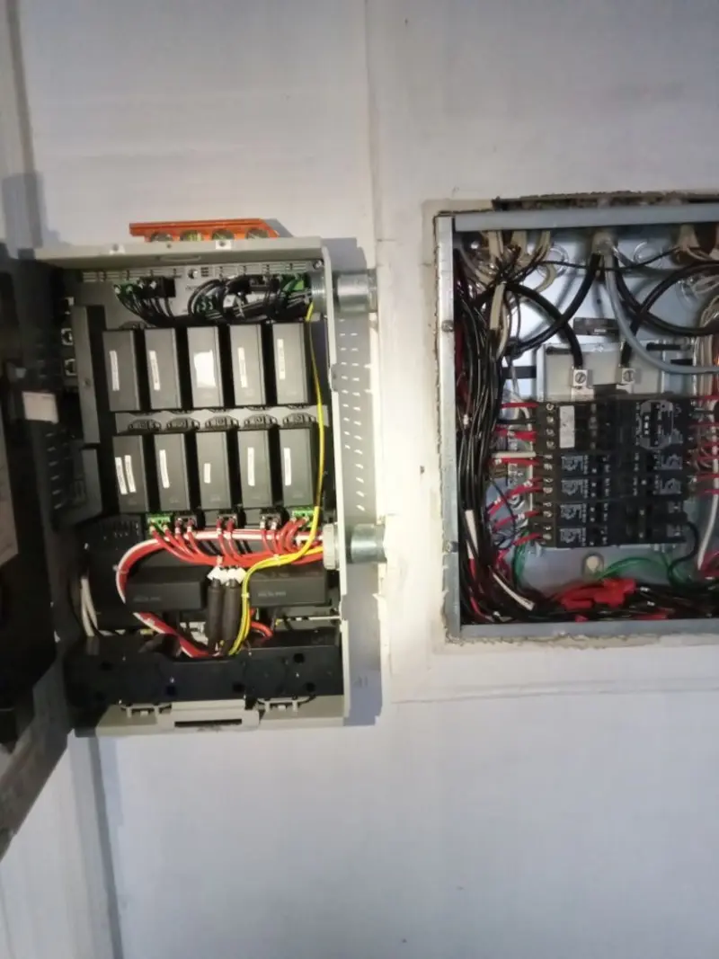 Electrical panel upgrade completed for Security Camera Wiring in Rockwood